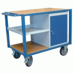 CHARIOT 3 PLATEAUX ET 1 BLOC-COFFRE - CAPACITÉ 500 KG - FIMM