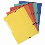 CHEMISE À ÉLASTIQUES 3 RABATS CARTE MARBRÉE RECYCLÉE 355G/M2 - A4 - COULEURS ASSORTIES - LOT DE 50