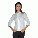 CHEMISE DE RÉCEPTION MANCHES 3/4 BLANCHE