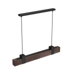 LUMINEX SUSPENSION LINÉAIRE EREN, À 5 LAMPES, BOIS FONCÉ
