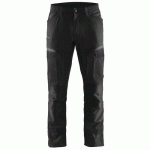 PANTALON DE TRAVAIL SERVICES STRETCH NOIR/GRIS FONCÉ TAILLE 44L - BLAKLADER