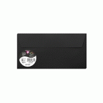 PAQUET DE 5 ENVELOPPES POLLEN 110X220MM 120G/M2 - NOIR - LOT DE 10