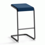 TABOURET HAUT TAGLIO BLEU PIÈTEMENT ANTHRACITE