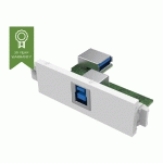 VISION TECHCONNECT 3 USB-B MODULE - PLAQUE MODULAIRE ENCLENCHABLE