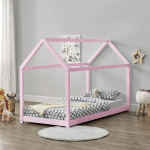 LIT POUR LES ENFANTS EN FORME DE PETITE STRUCTURE EN BOIS 200X90CM DIVERSES COULEURS TAILLE : ROSE