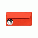 LOT DE 2 - PAQUET DE 20 ENVELOPPES POLLEN 110X220MM 120G/M2 - ROUGE CORAIL