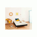 PACK LIT EUPHOR + MATELAS  NOIR 120X190 CM