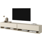 MIRRGO - MEUBLE TV - 200 CM - TAUPE (GRIS-BEIGE) - SELSEY
