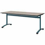 TABLE MALIBU 180X80 T5 DL STRA ANTIB ACACIA/NOIR BLEU 5025