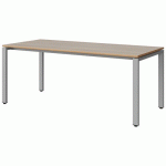 TABLE MALIBU 180X80 T5 SOUDÉ STRA ALAISÉ ACACIA/GRIS 9006