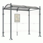 ABRI BUS PROVINCE 2.50 M 1 BARDAGE LAT. INOX GRIS PROCITY - PROCITY