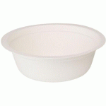 CARTON DE 1000 (20 SACHETS DE 50) SALADIERS EN FIBRE DE CANNE RONDS SANS COUVERCLE Ø 114 MM 25 CL