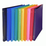 CLASSEUR 4 ANNEAUX 15MM POLYPROPYLÈNE OPAK - A4 - COULEURS ASSORTIES - LOT DE 10