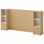 ENSEMBLE MEUBLE TV ET RANGEMENT IVO N°3 CHÊNE/PORTE CHÊNE - QUADRIFOGLIO