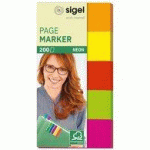 LOT DE 5 - MARQUE-PAGE REPOSITIONNABLE FLUO, 50 X 20 MM