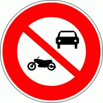 PANNEAU ACCÈS INTERDIT VÉHICULES SAUF CYCLO-650MM-CL2 - KELIAS