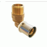RACCORD PER À SERTIR - COUDE MÂLE - DIAM 12MM - FILETAGE 12X17 BOUTTÉ