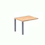 RETOUR SUSPENDU L 100 X P 60 CM PLATEAU CHÊNE PIÈTEMENT GRIS ANTHRACITE POUR BUREAU L200 EDEN