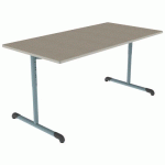 TABLE BANDANA 160X80 T3/T6 DL STR POLY. ÉRABLE G. BEIG/LAGON - MOBIDECOR
