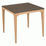 TABLE GRAND LARGE 80X80 CM STRATIFIÉ ABS - BROCANTE/NATUREL - SUNSET CREATION