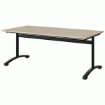 TABLE MALIBU 160X80 T4 DL ST ISOSON BEI 1460/BEIGE NOIR 9005