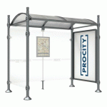 ABRI BUS PROVINCE 2.50M VITRINE 1 BARD LAT CITY GRIS PROCITY - PROCITY