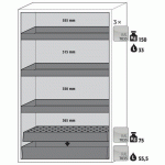 ARMOIRE SÉCURITÉ S-CLASSIC-90 S90.196.120 GRIS CLAIR