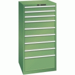 ARMOIRE VERT 717X725X1450 AVEC 9 TIR. 200KG _ 13.106.030 - LISTA