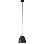 HANGING LIGHT MAREPERLA STEEL NOIR, CRYSTAL LOOK / E27 1X40W H: 110CM Ø18CM DIMMABLE