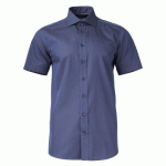 J.HARVEST & FROST YB50 TWILL S/S CHEMISE SLIM FIT HOMMES MARINE - TAILLE XS