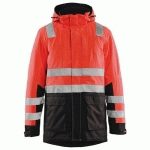 PARKA HAUTE-VISIBILITÉ ROUGE FLUORESCENT/NOIR TAILLE XXXL - BLAKLADER