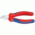 PINCE COUPANTE DE CÔTÉ ÉLECTROMÉCANICIEN 125MM - BI-MATIÈRE - CHROMÉE - KNIPEX