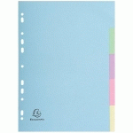 SET DE 5 INTERCALAIRES CARTE PASTEL 180G FOREVER A4 - EXACOMPTA