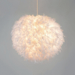 SUSPENSION BOULE EN PLUMES VÉRITABLES BLANC - MANUTAN COLLECTIVITÉS