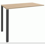 TABLE LOUNGE 2 PIEDS L120 X P80 X H105 CHÊNE CLAIR/CARBONE
