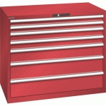 ARMOIRE 7 TIROIRS 1193X725X1000MM-CAPACITÉ 75KG-ROUGE - LISTA