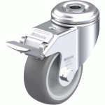 BLICKLE - ROULETTE PIVOTANTE À FREIN Ø 80MM BANDAGE CAOUTCHOUC TPE 100KG - LKRA-TPA 80G-FI
