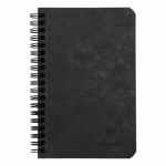 LOT DE 5 - CARNET RELIURE INTÉGRALE À POCHETTES AGE BAG 11X17CM 120 PAGES DÉTACHABLES LIGNÉ - NOIR