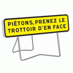 PANNEAU DE SIGNALISATION JH INDICATION PIÉTONS - CLASSE T1 - 1000X300 MM TALIAPLAST
