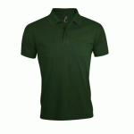 POLO PERSONNALISABLE HOMME PRIME EN POLYESTER VERT BOUTEILLE
