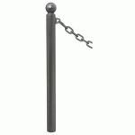 POTELET PROVINCE Ø76 MM CHAINES 1 ANNEAU BOULE GRIS PROCITY - PROCITY