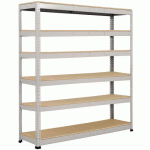 RAYONNAGE MANUTAN RAPID 1 2440X2440X915 6 TAB AGGLO GRIS