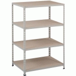 RAYONNAGE MANUTAN RAPID 2 1980X915X455 ZINGUÉ - 4 NIVEAUX