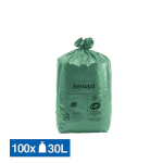 SACS POUBELLE DÉCHETS LOURDS BERNARD GREEN NF VERTS 30 L, LOT DE 100