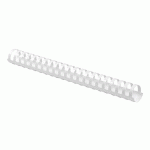 BAGUETTE RELIURE ANNEAUX PLASTIQUE PAVO 28 MM BLANCHE - BOÎTE DE 50
