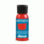 LOT DE 4 - DARWI FLACON DE 50 ML DE PEINTURE SUR CÉRAMIQUE À FROID - CARMIN