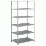 RAYONNAGE RAPID 2 1830X915X380 6 TABLETTES METAL GRIS CLAIR