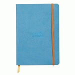 RHODIARAMA CARNET SOUPLE A5 160 PAGES DOT PAPIER IVOIRE 90G FERMETURE ÉLASTIQUE - TURQUOISE - LOT DE 2
