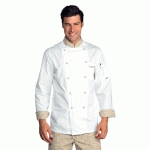 VESTE CHEF CUISINIER EXTRALIGHT BLANC BISCUIT