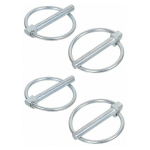 CYCLINGCOLORS - 4X GOUPILLE CLIP ACIER ZINGUÉ DIAMÈTRE 10MM X LONGUEUR 46MM TONDEUSE TRACTEUR MOTOCULTEUR REMORQUE